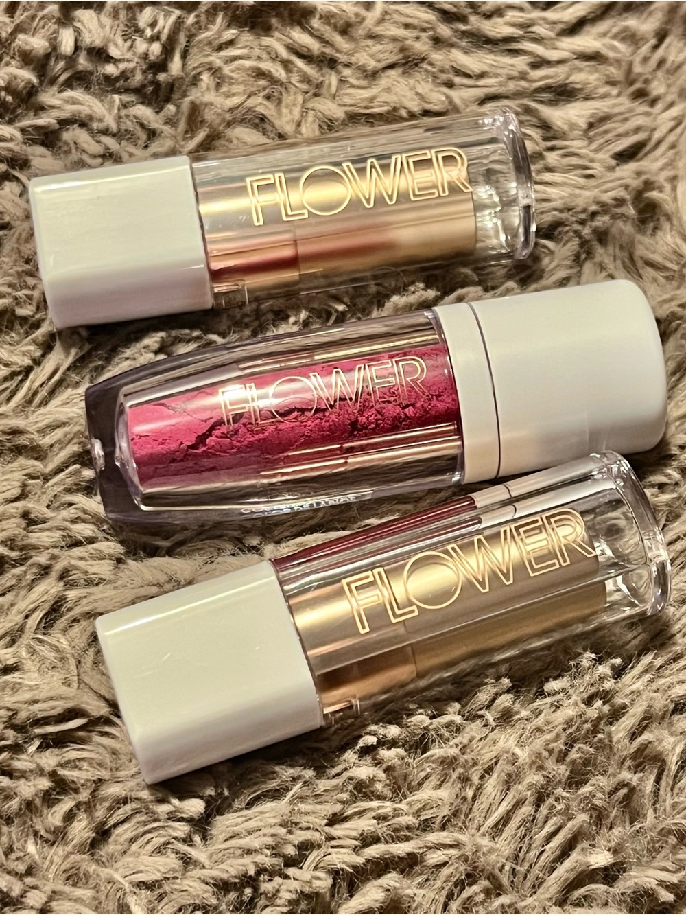 FLOWER Beauty Cream Lipstick (2) & Lip Powder